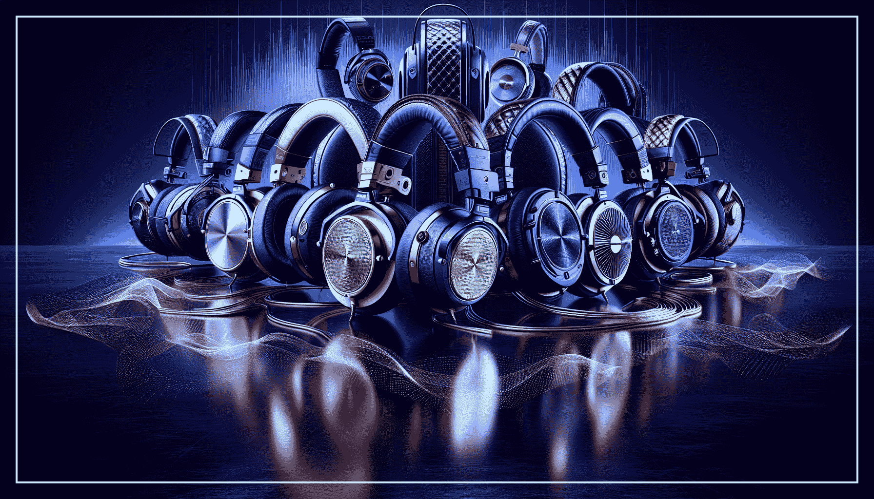 An illustration of premium studio headphones over $300 with exceptional sound quality.