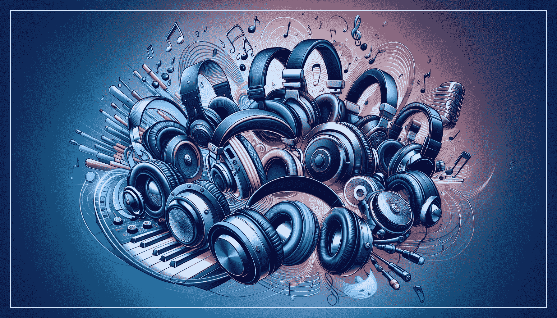 An illustration of top picks for mixing and mastering studio headphones.