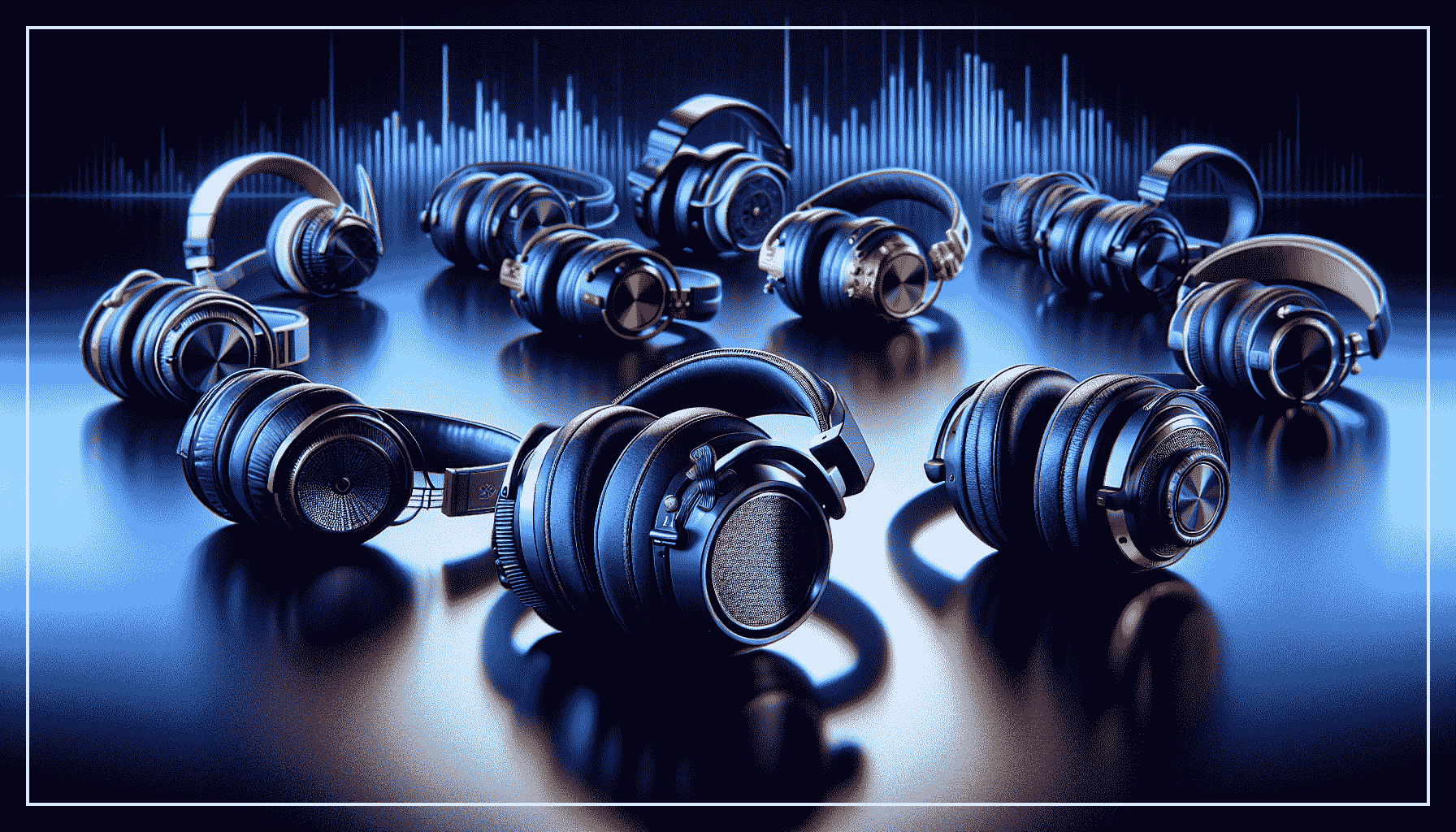 An illustration of high-quality studio headphones under $200 for exceptional sound clarity.